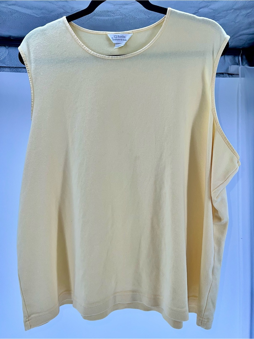 Yellow Sleeveless Crewneck Top